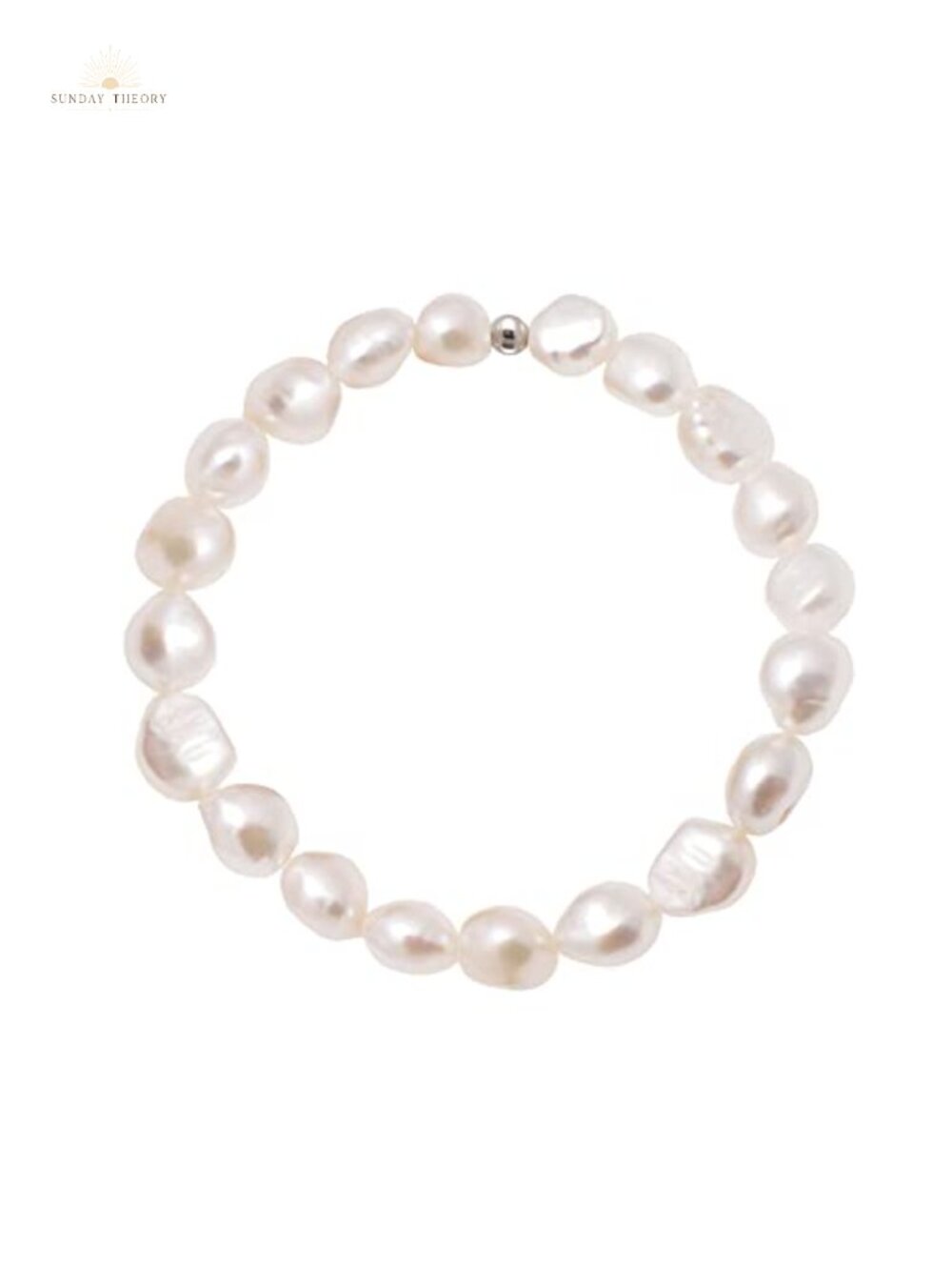 Genuine Freshwater Cultured Baroque Pearl Stretch Bracelet 7 Inches Women